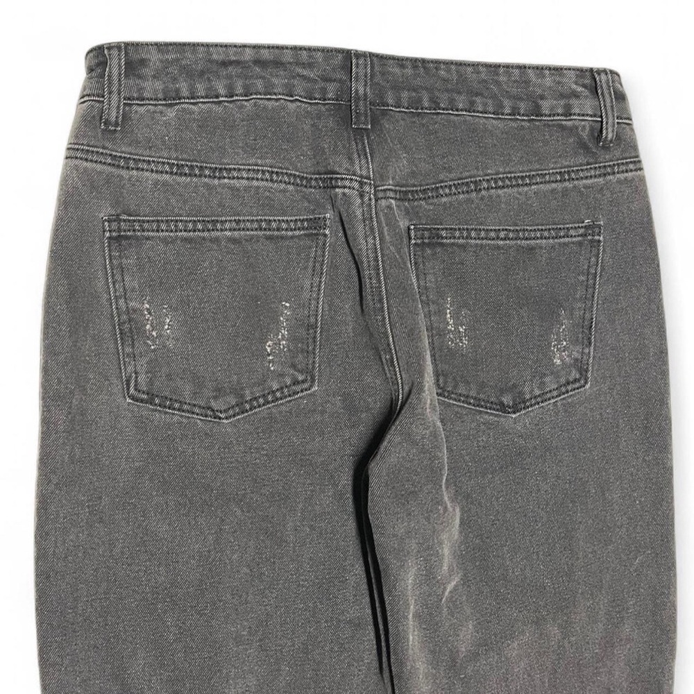 Princess Polly Women's Distressed Straight Leg Black Jeans Size 12 Trendy Grunge - Picture 4 of 8
